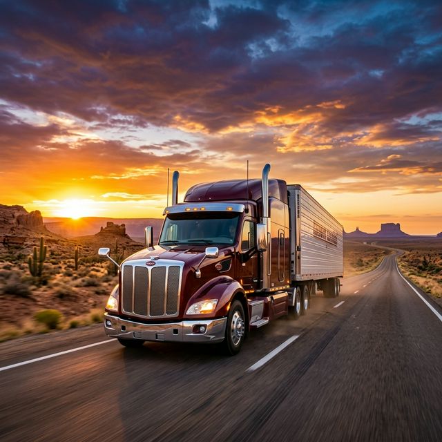 Trucks on a highway representing freight market dynamics